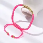 Polyester Cord Braided Bead Bracelets for Women