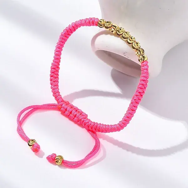 Polyester Cord Braided Bead Bracelets for Women