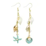Alloy Enamel Starfish Dangle Earrings