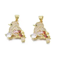 Brass Micro Pave 
Cubic Zirconia Pendants