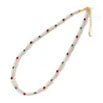 Bohemian Style Malachite & Natural Carnelian & Shell Pearl Beaded Necklaces Jewelry Unique