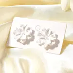 Alloy & 925 Sterling Silver & Acrylic Stud Earrings