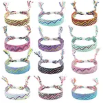 Cotton Braided Wave Pattern Cord Bracelet