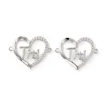 Brass Micro Pave Clear Cubic Zirconia Links