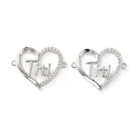 Brass Micro Pave Clear Cubic Zirconia Links