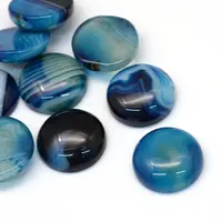 Dyed Natural Striped Agate/Banded Agate Cabochons