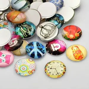 Mixed Pattern Glass Cabochons