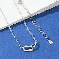 925 Sterling Silver Micro Pave Clear Cubic Zirconia Pendant Necklaces