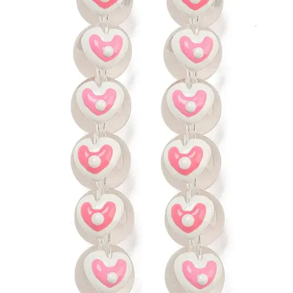 Transparent Glass with Enamel  Beads