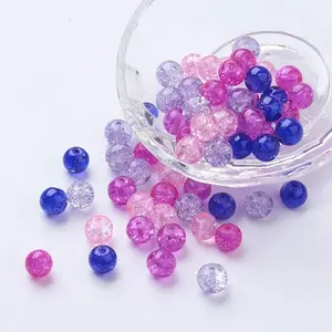 Baking Painted Crackle Glass Beads