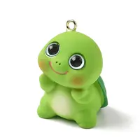 Tortoise Opaque Resin Pendants