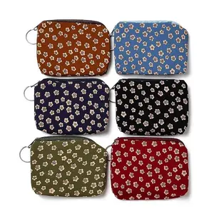 Flower Pattern Cotton Cloth Wallets