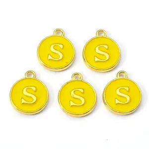 Golden Plated Alloy Enamel Charms