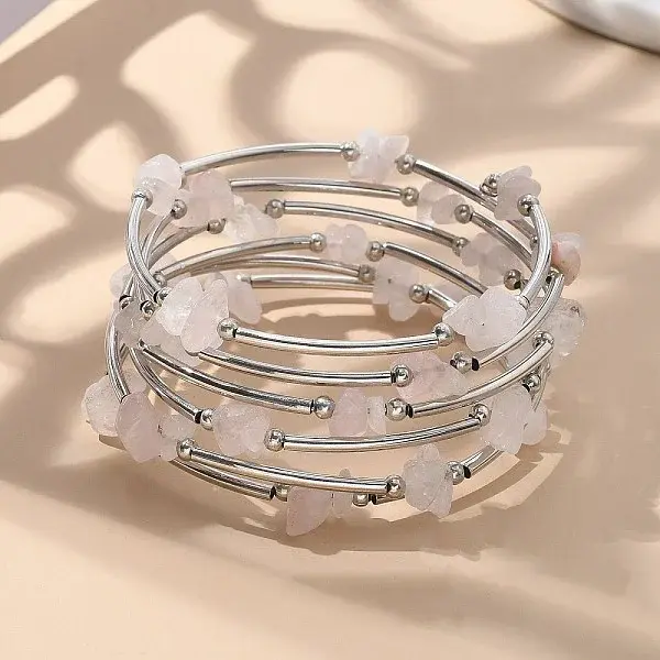 Gemstone Chip Warp Bracelets