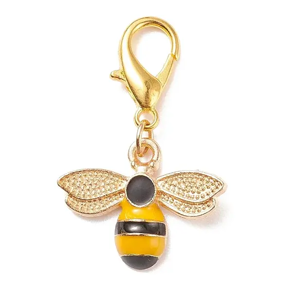 Alloy Enamel Bees Pendant Decorations