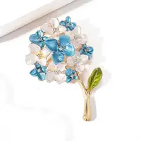 Hydrangea Enamel Pins