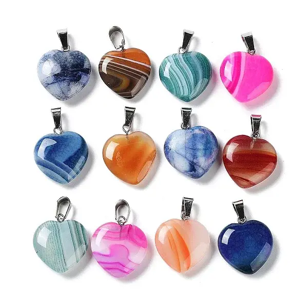 Natural Agate Dyed Pendants