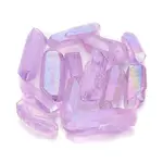 Electroplate Natural Quartz Crystal Beads