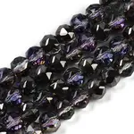 Transparent Electroplate Glass Beads Strands