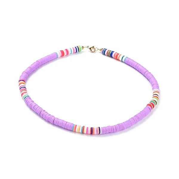 Handmade Polymer Clay Heishi Beaded Necklaces