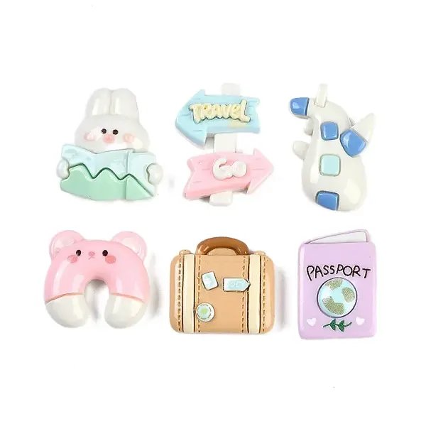 Travel Theme Resin Cabochons