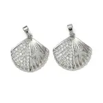 Brass Micro Pave Cubic Zirconia Pendants