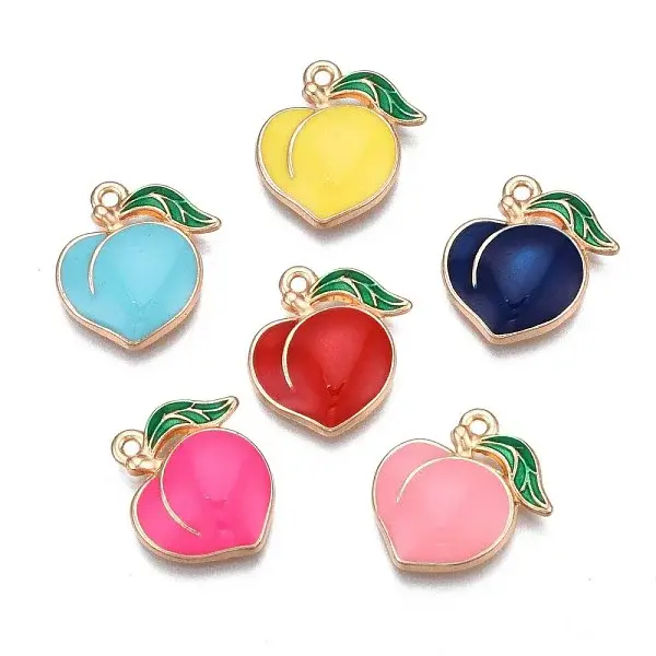 Rack Plating Alloy Enamel Pendants