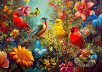 Cvrlikání a Třepotání - puzzle z kategorie Umělecké