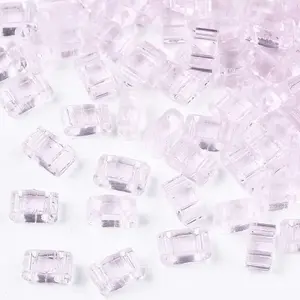 2-Hole Transparent Glass Seed Beads