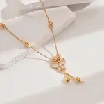 Fashionable Brass Pave Cubic Zirconia Butterfly Pendant Necklaces