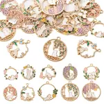 20Pcs 10 Style Alloy Enamel Pendants