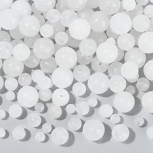 4 Strands 4 Styles Round Natural White Jade Beads Strands