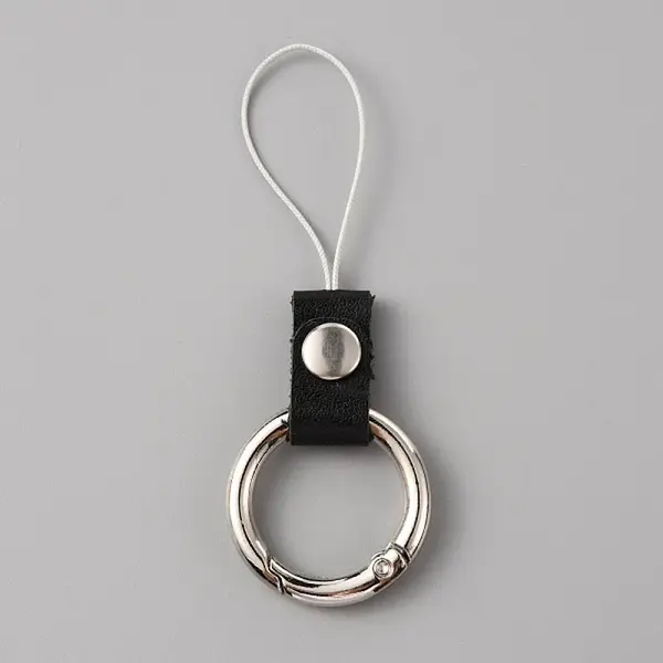 Leather and Zinc Alloy Mobile Phone Finger Rings