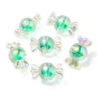 UV Plating Rainbow Iridescent Acrylic Beads