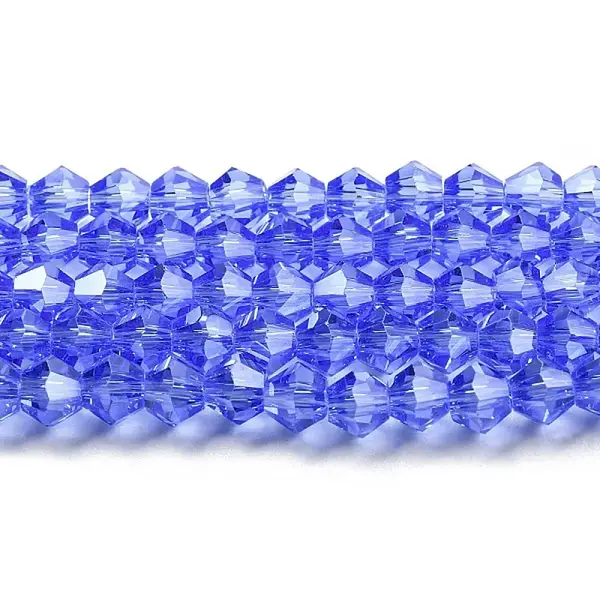 Transparent Electroplate Glass Beads Strands