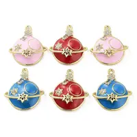 Brass Micro Pave Clear Cubic Zirconia Pendants
