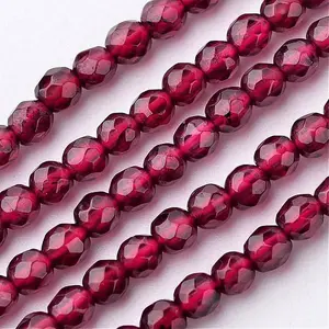 Natural Garnet Bead Strands