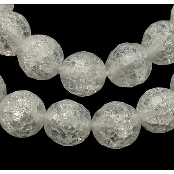 Synthetic Crackle Quartz Beads Strands