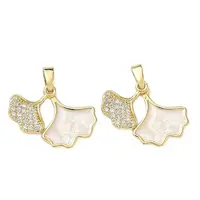 Brass Micro Pave Cubic Zirconia Pendants