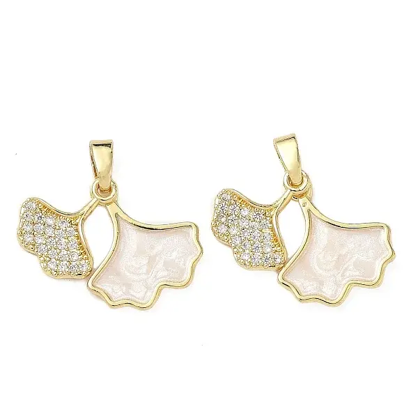 Brass Micro Pave Cubic Zirconia Pendants