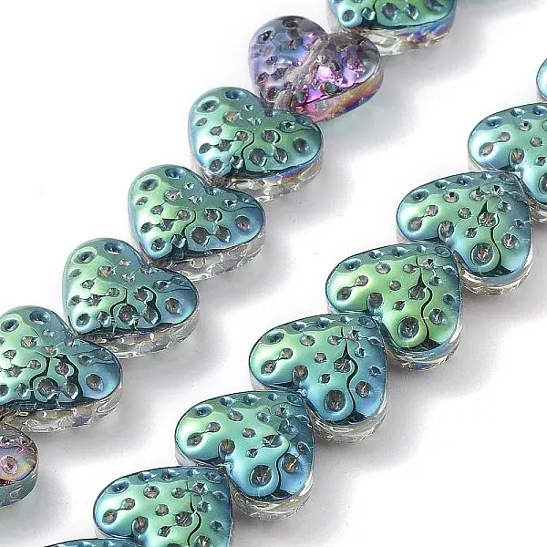 Electroplate Transparent Glass Beads Strands