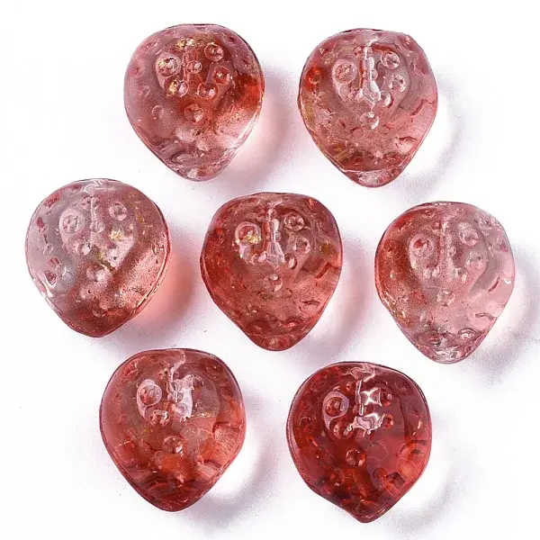 Transparent Spray Painted Glass Beads