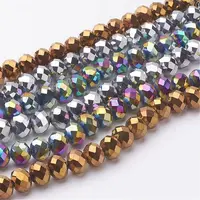 Electroplate Glass Beads Strands