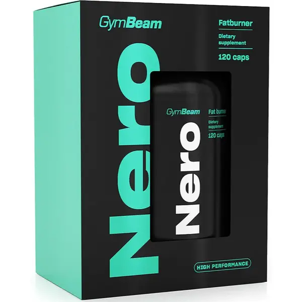 GymBeam Nero Fat Burner výživový doplnok pre športovcov 120 cps