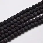 Natural Lava Rock Round Bead Strands