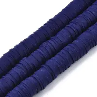 Flat Round Handmade Polymer Clay Beads