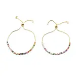 Brass Cubic Zirconia Bolo Tennis Bracelets