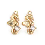 Brass Micro Pave Cubic Zirconia Charms