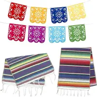 Cotton Flag Placemats for Dining Table and Felt Pennant Flags