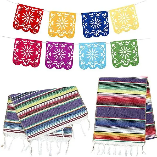 Cotton Flag Placemats for Dining Table and Felt Pennant Flags